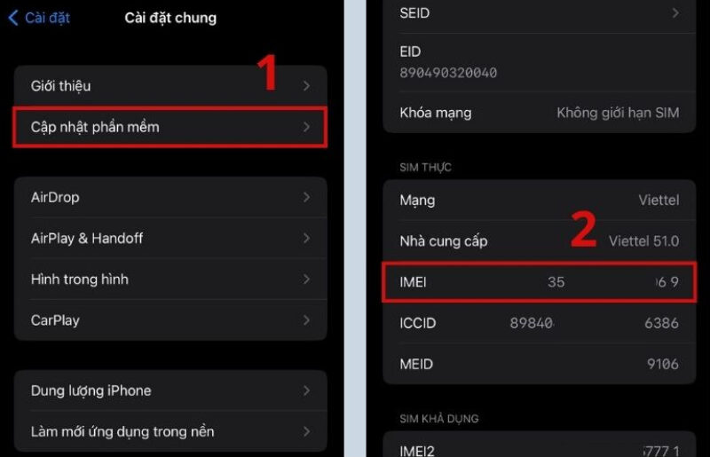 Cách tìm IMEI trước khi Check iCloud