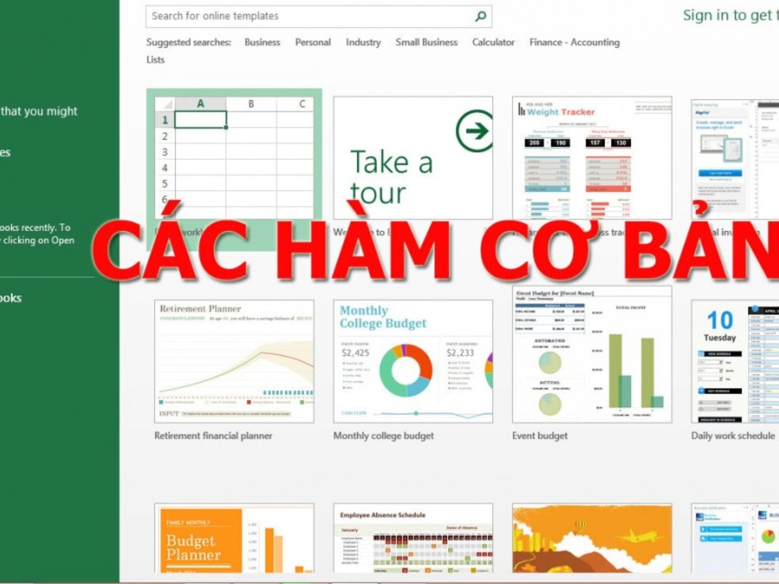 Danh Sách Các Hàm Thông Dụng Trong Excel