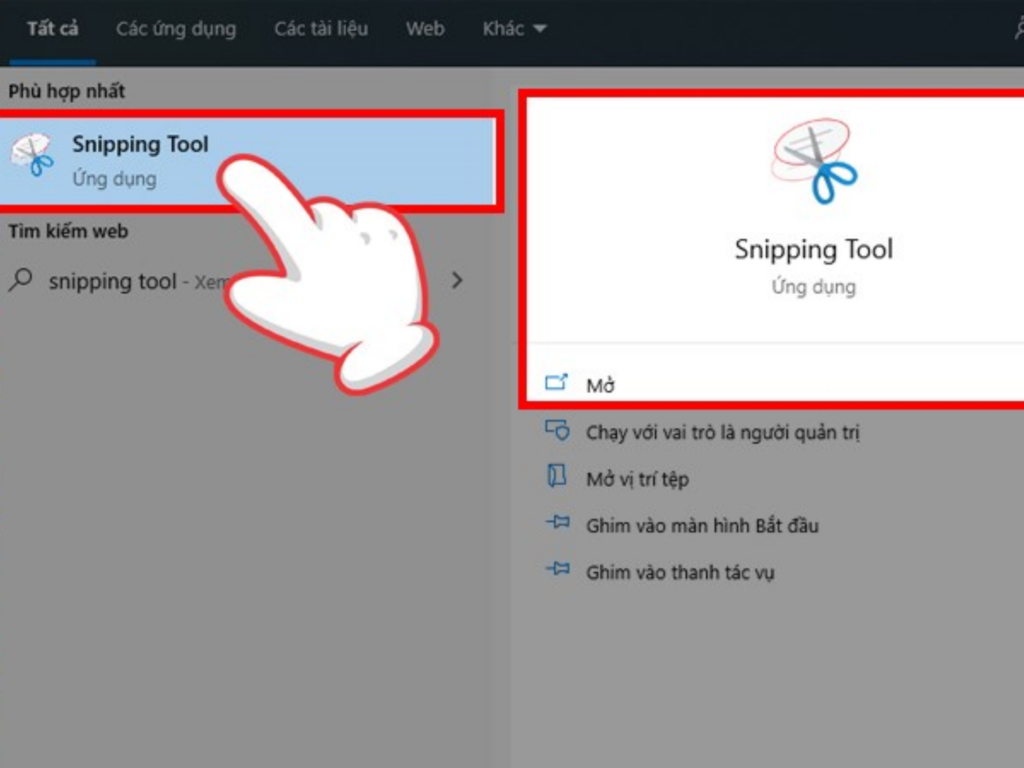 Sử dụng ứng dụng Snipping Tool